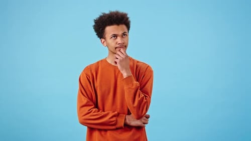 Man Ponders Serious Question Rejecting Inappropriate Options