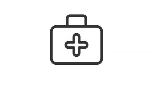 Animated First Aid Kit Outline Icon Pulsing