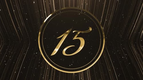 Luxury Golden Particles Countdown Timer for Festive Events