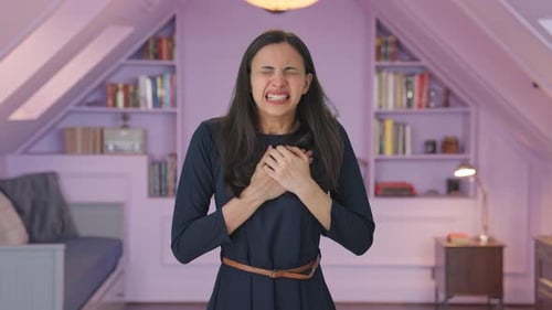 Indian girl having heart attack