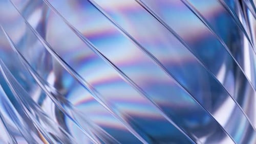 Abstract Iridescent Holographic Background with Diagonal Lines and Light Refraction