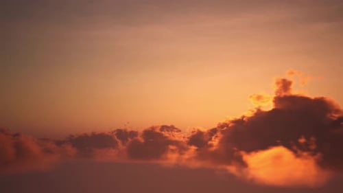 Time-lapse Of Flying Clouds With A Beautiful Evening Sky Viewed From High Above