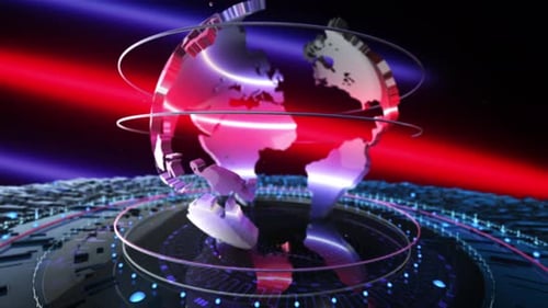 3D World News Background Loop