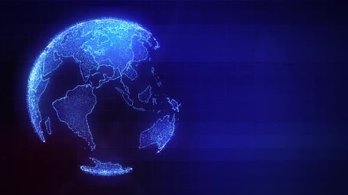 Spinning World Globe Loop Animation