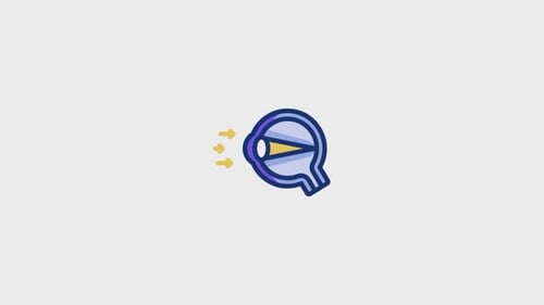 Animiertes Hyperopie-Symbol