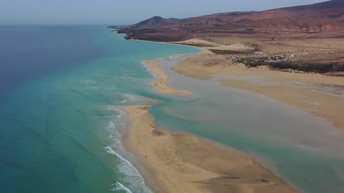 Aerial View of La Barca Beach, Fuerteventura