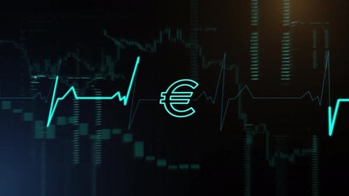 Eurozone Economy Shown Through Dynamic Symbols And Energetic Lines Representing Financial Momentum