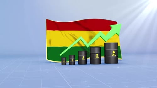 Bolivia Oil Revenue And Reserves Growth With Rising Green Arrow