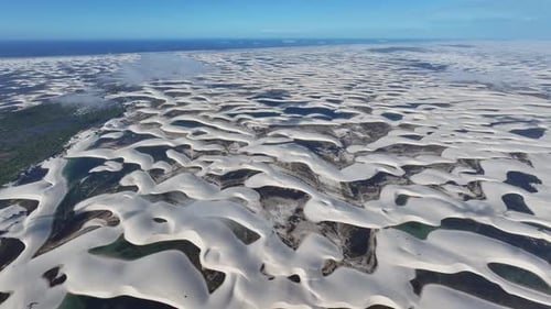 Lencois Maranhenses Skyline At Santo Amaro In Maranhao Brazil.