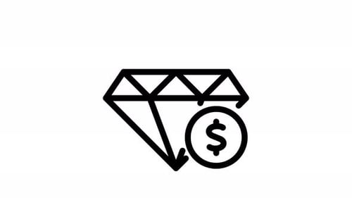 Animated Diamond with Dollar Sign Icon