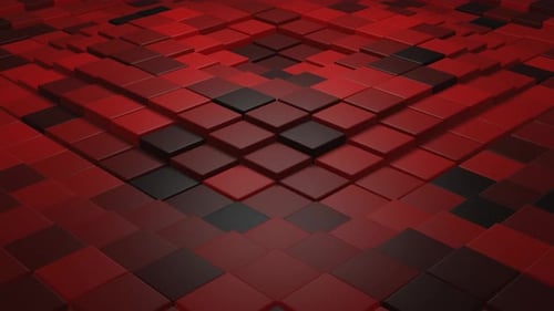 Red Cubes Wave Loop Background