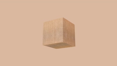 Geometric Cube Assembling and Disassembling Animation with Wood Texture