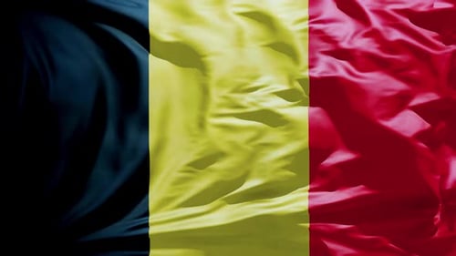 Realistic Waving Belgium National Flag Animation