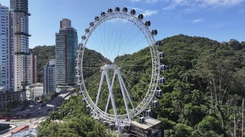 Amazing Ferris Wheel At Balneario Camboriu In Santa Catarina Brazil.