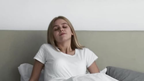 Cheerful Awake Good Sleep Morning Comfort Girl