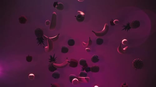 Ananas- und Bananen-Animation