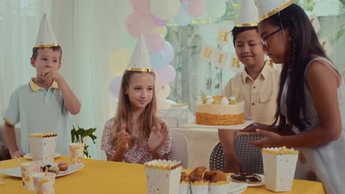 Children Celebrating a Birthday Party