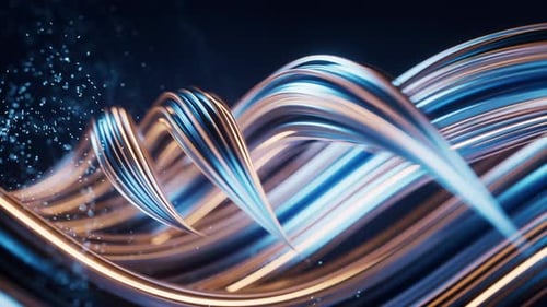 Flowing curve and particles background
