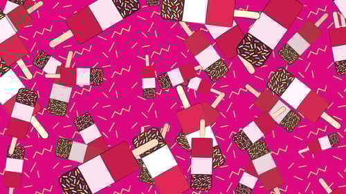 Retro Popsicle Pattern Seamless Loop Background