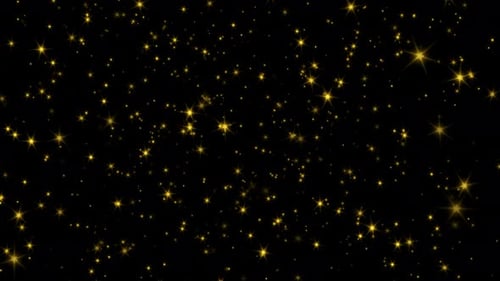 Twinkling Golden Stars Animated Celebration Overlay