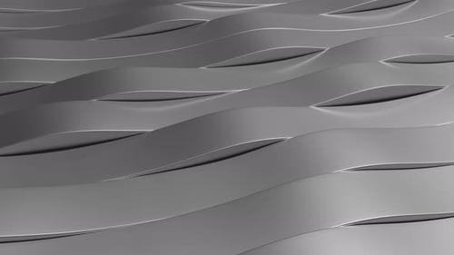 Seamless Looping Abstract Metallic Waves Background