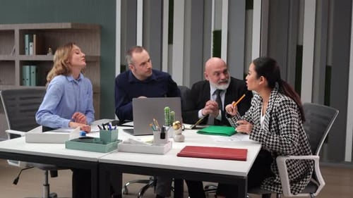 Business Planing Creative Office Workers Business People on Meeting