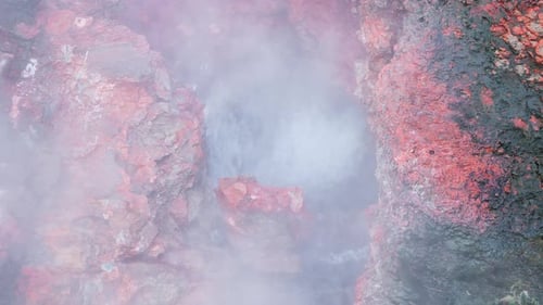 Geothermal Area In Iceland Natural Hot Spring Stunning Boiling Pods Clear Water Sulphur Valley