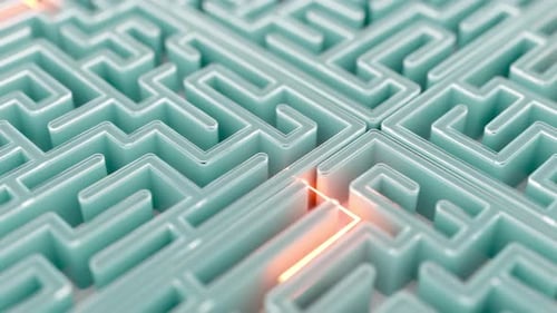 Horizontale Bewegung des Labyrinths mit Linienanimation 1