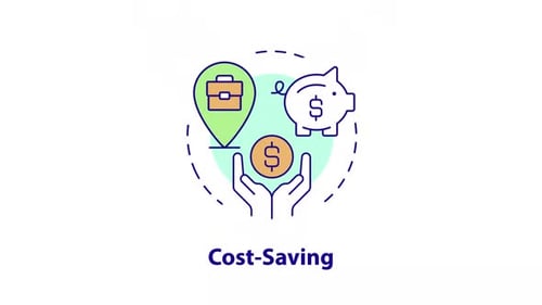 Animated Minimalist Financial Icons for Cost-Saving Concepts