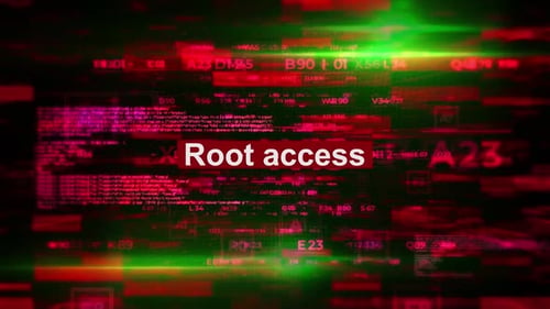 Mots d'accès root liés au piratage des arrière-plans de haute technologie