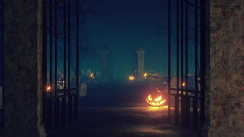 Graveyard Halloween Background