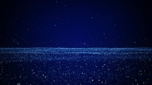 Abstract Blue Particle Wave Digital Background Animation