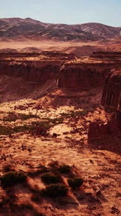 Desert Landscape With Mountains