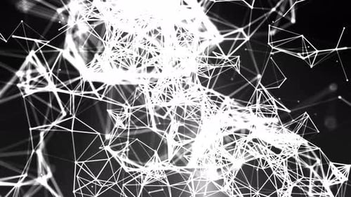 Digital Network .Plexus White Background