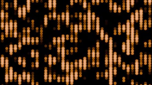 Abstract Pulsing Orange LED Dot Grid Background