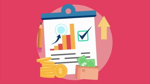 Animated Business Financial Growth Chart Infographic