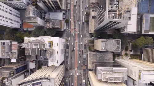 Vista aérea da Avenida Paulista (Avenida Paulista) na cidade de São Paulo, Brasil.