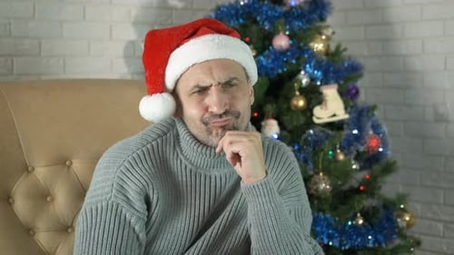 Man Feel Frustrated at Christmas