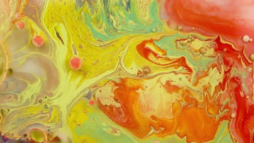 Colorful Liquid Pattern in Motion