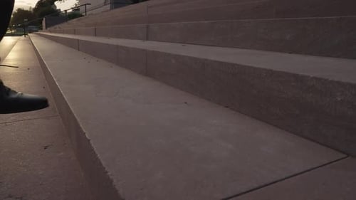 Business Man Moving Stairs Step By Step to Success Businessman Walking Stairs in Business Life