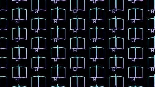 Book Morph Black Animated Loop Background 4K