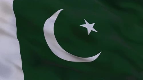 Realistic Waving Pakistan National Flag Loop