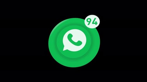 Animation du compteur de notifications d'icônes Whatsapp