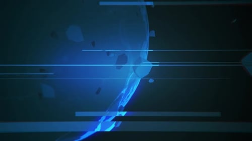 Rock Fragments Hitting the Earth 3D Rendering