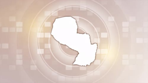 Paraguay Map Outline Reveal Animation