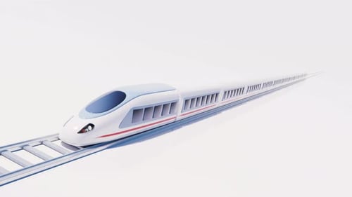 Tren bala blanco de alta velocidad