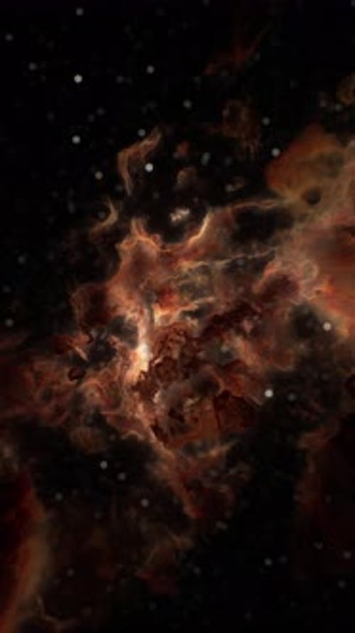 Fluid Abstract Space Background with Drifting Particles