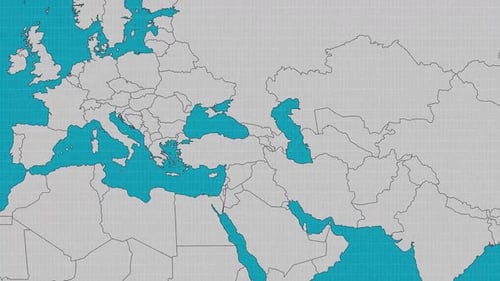 Animated World Map Zoom with Country Highlight and Label
