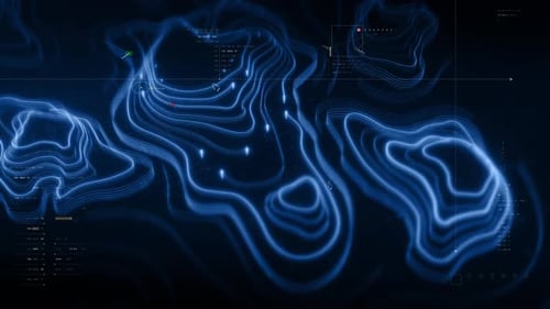 Environnement topographique holographique futuriste Ui 03