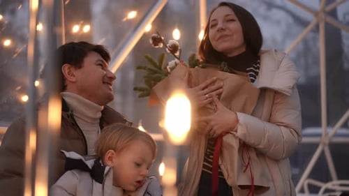 Family Togetherness in Winter Holiday Setting